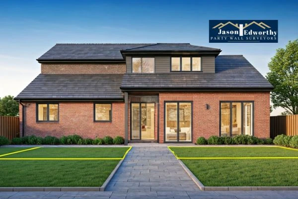 Home extension focusing on boundary line Walsall